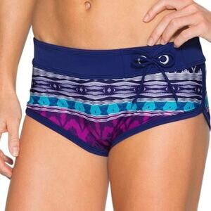 Athleta Belize Dolphin Amalfi Blue Swim Short Size Medium
